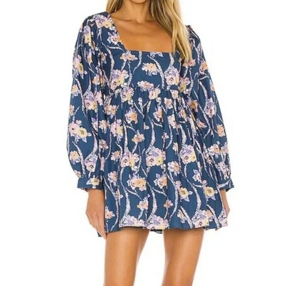 LoveShackFancy Eaton Dress size 6 / Medium in Midnight Blush NWOT Pockets - Picture 1 of 9